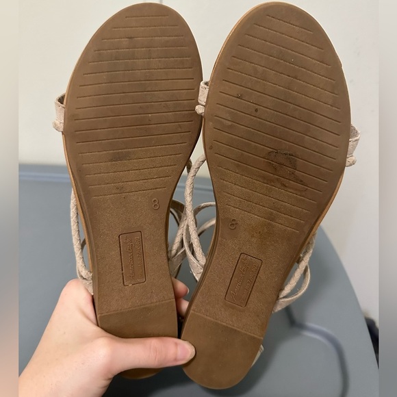 American Eagle Tan Suede Strappy Sandals size 8 - Picture 5 of 5